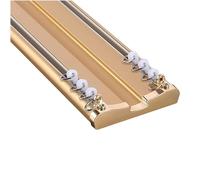 Double Track Aluminum Curtain Rod Set 3M Ceiling Mount Gold Color Perfect for Living Room Bathroom Bedroom and Dividers Elegant Home Decor 4.5M Total Length