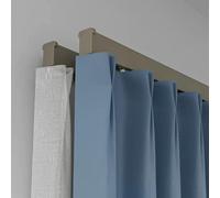 Double Track Ceiling Curtain Rail System Adjustable 3.2ft 19.7ft Blackout Curtain Pole Bracket for Window/Doorway Sliding Curtains Champagne Finish 7.2FT/220CM