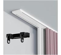 Double Track Curtain Rail Aluminum 0.5-8m Ceiling Mount Quiet Glide Function Ideal for Living Room & Bedroom White (5m) - Versatile Curtain Solution
