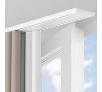 Double Track Curtain Rail,Ceiling Mounted,Silent Heavy Aluminum Duty Curtain Track System,Sliding Rails for Curtains, Room Divider for Bedroom Living Room Hospital Curtains Tracks(White,2.2m)