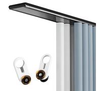 Double Track Curtain Rail System Ceiling Mounted 1.7m Black Curtain Rod for Balconies Offices Hotels Clinics - Versatile 2-Lane Design Adjustable 1-6m Length