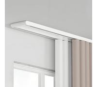Double Track Curtain Rail System Ceiling Mounted Aluminum Room DividerHeavy Duty Curtain Rod for Living Room Bedroom Hospital5.50m White Gardinenschiene