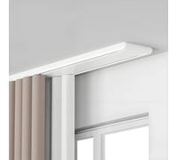 Double Track Curtain Rod Silent Ceiling Track for Heavy-Duty Curtains Hidden Design for Living Room & Bathroom White 360cm - Perfect for Stylish Homes