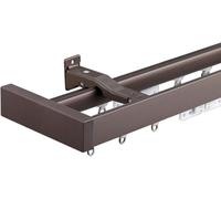 Double Track Curtain Track Set Ceiling/Side Mounted Room Divider Rod Durable Aluminium Alloy Complete Accessories 7.5FT/230CM Ideal for Home & Office Use