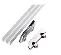 Double-Track Silent Sliding Rail for Display Cabinets - Smooth Operation with Mountain-Shaped Groove Design for 3-5mm Glass(160cm63in)