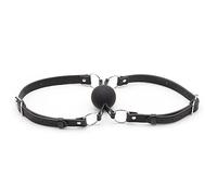 Double Training Gag Silicone Solid BallGag Mouth Gag Adjustable Mouth Plug Mouth Spreader SM Ball Gag Mouth Gag Slave Sex Toy