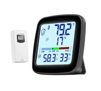 Double Transducer Hygrometer Thermograph for Inside Environment Following with Extreme Minimum Memory and Wall Mount Plan Bathing Suit Digital Hygrometer
