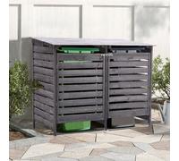 Double Triple Wheelie Bin Store Wooden Storage Shed Dustbin Cover Rubbish Stores