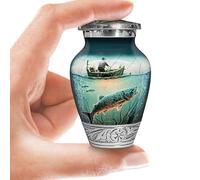 Double Trouble Inc Fishing Urn for Human Ashes | Keepsake Handcrafted Funeral Memorial | Decorative Cremation Urn for Women and Men