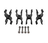 Double Tube Boat Clip Holder For Bimini Top, Marine Plastic Pole Clamp For 7/8 Inch To 1 Inch Diameter Support Rods, Anti-Aging Yacht Deck Accessory To Reduce Rattle And Organize Space