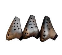 Double Tube Ocarina Pottery Treble SD Tone Ocarinas Flute Professional Musical Instrumentation Accessories (Color : Smoldering gray)