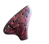 Double Tube Ocarina Pottery Treble SD Tone Ocarinas Flute Professional Musical Instrumentation Accessories (Color : Wine Red)