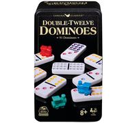 Spin Master Games, Cardinal Classics Double 12 Dominoes Set in Storage Tin, Family Board Games, 2-6 Players, for Ages 8 & Up