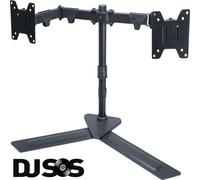 Dual Desktop Monitor Mount 14-30" Twin Tilt Swivel Rotate Screen TV VESA 100x100