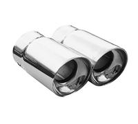 Double Twin Exhaust Tip Tailpipe Stainless Steel Exhaust Trim Chrome Universal