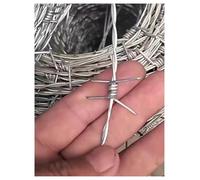 Double Twisted Barbed Wire 100m Hot Dipped Galvanized Fence for Gardens Farms & Yards - 4 Point Security Solution Durable & Weather Resistant Protection