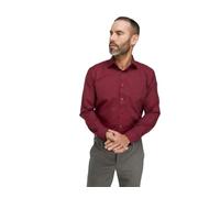 Double TWO Cotton Long Sleeve Shirt for Men's Wine 19