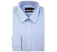 Double TWO Long Sleeved Non Iron Cotton Rich Shirts (4500) in Glacier in 15.5