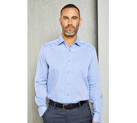 Double TWO Diamond Weave Print Long Sleeve Shirt for Men's Blue 16.5