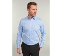 Double TWO Men's Blue Non-Iron Pure Cotton Twill Shirt - Double Cuff | Size: 20 inches Double Two Blue 20 inches
