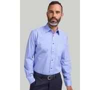 Double TWO Men's Blue Spot Print Cotton Long Sleeve Shirt in Khaki | Size: 16 inches Double Two Khaki 16 inches