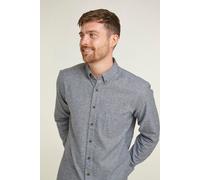Double TWO Men's Charcoal Warm Handle Button Down Collar Casual Shirt in Grey | Size: Medium Double Two Grey M