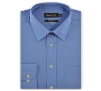 Double TWO Mens Extra Tall Long Sleeved Formal Shirts (224) in Cornflower in 19h