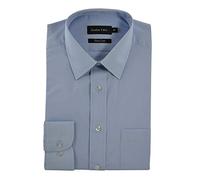 Double TWO Mens Extra Tall Long Sleeved Formal Shirts (224) in Glacier in 19