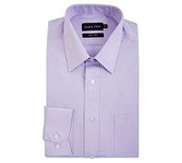 Double TWO Mens Extra Tall Long Sleeved Formal Shirts (224) in Lilac in 17