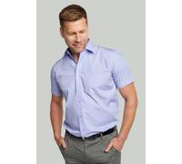 Double TWO Men's Fresh Blue Short Sleeve Cotton Rich Non-Iron Shirt | Size: 23 inches Double Two Blue 23 inches