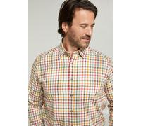 Double TWO Men's Tattersall Check Classic Shirts Outdoor Country Style Long Sleeve Shirt - Colour Gold, Neck 15" Inches