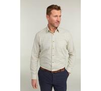 Double TWO Men's Tattersall Check Classic Shirts Outdoor Country Style Long Sleeve Shirt - Colour Green, Neck 22" Inches