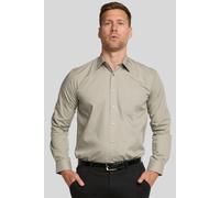 Double TWO Men's Khaki Green Classic Easy Care Long Sleeve Shirt | Size: 22 inches Double Two Khaki 22 inches