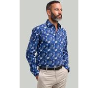 Double TWO Men's Navy Geometric Windowpane Check Shirt | Size: 16 inches Double Two Navy 16 inches