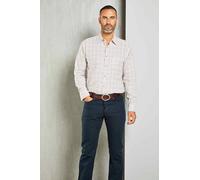 Double TWO Men's Plum Tattersall Check Long Sleeve Shirt | Size: 19.5 in Double Two Plum 19.5 in