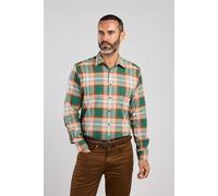 Double TWO Men's Rust & Green Warm Handle Plaid in Brown | Size: Large Double Two Brown L