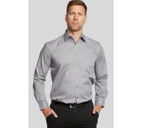 Double TWO Men's Silver Grey Classic Easy Care Long Sleeve Shirt | Size: 18.5 in Double Two Grey 18.5 in