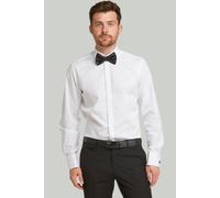 Double TWO Men's Tailored Fit White Plain Front Dress Shirt | Size: 16 inches Double Two White 16 inches
