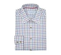 Double TWO Men's Tattersall Check Classic Shirts Outdoor Country Style Long Sleeve Shirt - Colour Plum, Neck Size 17 Inches