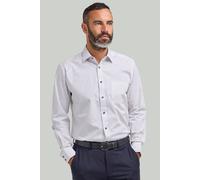 Double TWO Men's White Small Cross Print Cotton Shirt | Size: 20 inches Double Two White 20 inches
