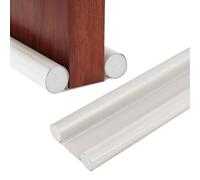 Double Under Door Draught Excluder, Draft Excluder for Doors, Adjustable 96 cm/37.8 inch Door Draft Stopper, Water Proof Snow Proof Window Draught Excluder for Reduce Noise Draught Dust