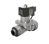 Double Union Interface Valve Corrosion-Resistant DC24 Solenoid Water Valve DN15 DN20 DN25 DN32 DN40 DN50(Dual Union-dc24v,DN15)