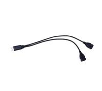 Double USB Female Y Splitter Cable Cord USB 2.0 Adapter Wire Line for Laptop Tablet Smartphone Charging and Data Sync