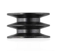 Double V Belt Pulley with 20 mm Bore Groove for A Section Belt, Compatible for Honda 168F 170F GX110 GX120GX200 7HP Engines, Black-Metal Transmission Part for Industrial(Flat head)