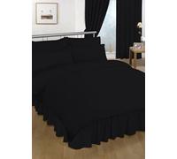 Double Valance sheet Black Colour 18 Colours Available Plain Colour Valance Sheet