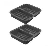 Double Waffle Insert Air Fryer Accessories Set of 2 Silicone Insert for Hot Air Fryers AF400EU AF451EU SL400EU AF500DE Suitable for Oven Microwave (Gray)