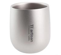 Double Wall Camping Mug,120Ml Titanium Insulated Water Cup For Outdoor Camping Hiking Backpacking Home Office