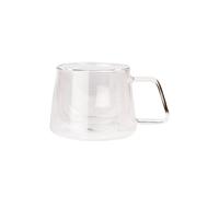 Double-wall cappuccino glass with a handle CHiATO, 210 ml
