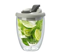 Double Wall Clear Coffee Cup - 350ml Insulated Beer Mug | Travel Coffeee Mugs with Lid for Coffees, Tea, Juice, Milk, Latte, Dessert, Thermal Cups,Transparent Coffeeee Cupp Withh Lids