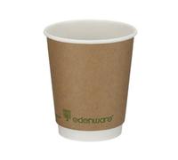 Double Wall Coffee Cup PLA Lined 8oz Kraft (Pack of 500) B04012